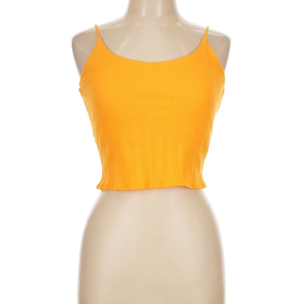 Size L Enza Costa mango ribbed crop top Like New